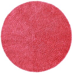 Chenille Pink Shag Rug (5' Round)