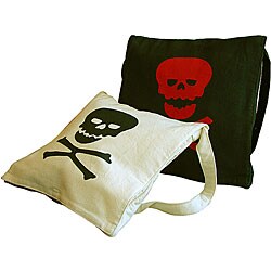 Skull and Crossbones Applique Fair Trade Bag (India)