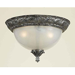 Burnished Silver Flush Ceiling Light