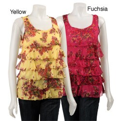 FINAL SALE Angie Junior's Nolita Print Chiffon Top