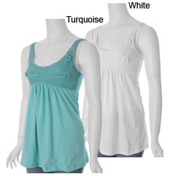 Next Era Couture Junior's Crochet Accent Tank Top