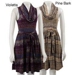 BCBGeneration Women's Belted Cowl-neck Dress