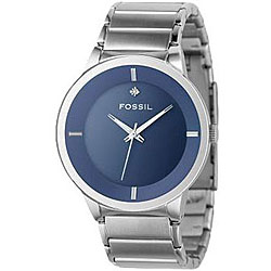 Fossil Men's Stainless Steel Blue Dial Watch