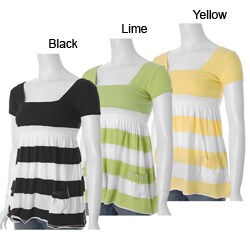 Ci Sono by Adi Junior's Striped Babydoll Top