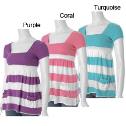 Ci Sono by Adi Junior's Striped Babydoll Top