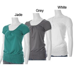 Ci Sono by Adi Junior's Keyhole Smocked Bottom Tunic