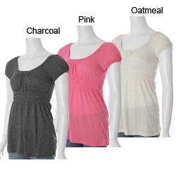 Self Esteem Brand Junior's Smocked Waist Knit Top