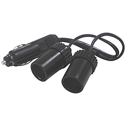 Black Twin Car Socket Splitter
