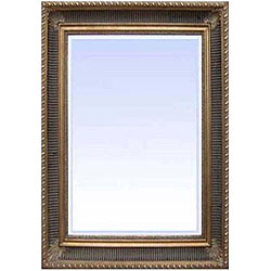 Decorative Aged Goldtone Frame Mirror