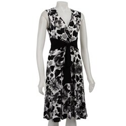 Connected Apparel Women's Flower Print Dress