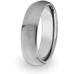 Men's Titanium Domed and Brushed Comfort-fit Band (6 mm)
