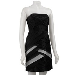 Max & Cleo Strapless Tiered Organza Gown