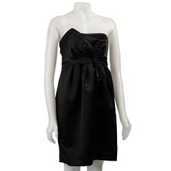 Max & Cleo Women's Strapless Satin Bow Dress