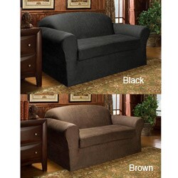 Vintage Faux Leather 2-piece Sofa Slipcover