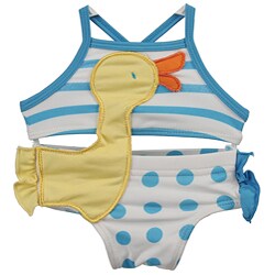 Bon Bebe Newborn Girl's Duck Swimsuit