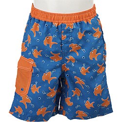 FINAL SALE Bon Bebe Boy's Fish Print Swim Shorts