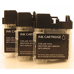 Brother LC-65BK Black Inkjet Cartridge (Pack of 3)
