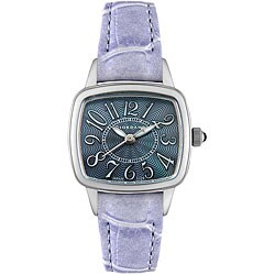 Giordano Women's Violet Leather Strap Watch