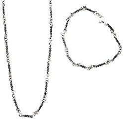 Kate 'n Al Oxidized Silver Beaded Jewelry Set