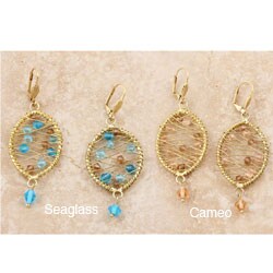 Chloe Wire-wrapped Glass Bead Earrings (India)
