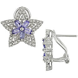 14k Gold Tanzanite and 3/8ct TDW Diamond Earrings (H-I, I1-I2)