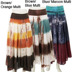 Baba Women's Tie-dye Rollover Waist Skirt