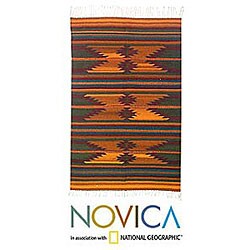 Mexican 'Ocre' Wool Rug (4'x6')