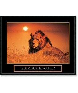 'Leadership - Lion' Framed Art Print