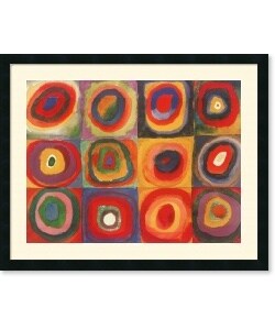 Wassily Kandinsky 'Farbstudie Quadrate' 1913 Framed Art Print