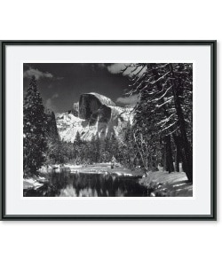 Ansel Adams 'Half Dome, Winter - Yosemite, 1938' Framed Print