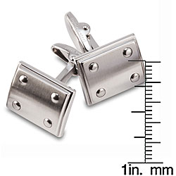 Two-tone Stainless Steel Cuff Links