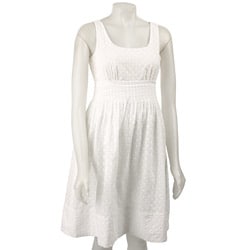 Calvin Klein Women's Sleeveless Textured Cotton Sundress