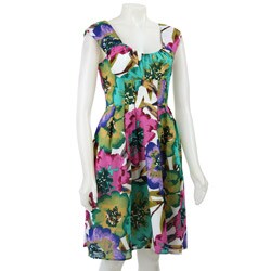 FINAL SALE Calvin Klein Women's Floral Print Cotton Dress