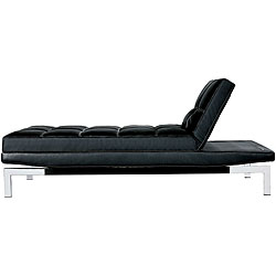 Marino Black Chaise and Rome Coffee Table Set