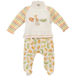 Absorba Infant Boy's Jungle Animal Footed Pant Set