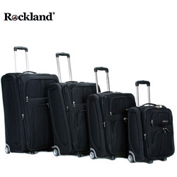 Rockland Presidential Black 4-piece Luggage Set
