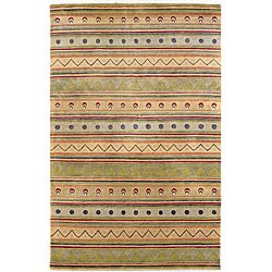 Hand-knotted Multicolor Wool Rug (2'6 x 8'6)