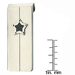 Black Carbon Fiber Star Money Clip