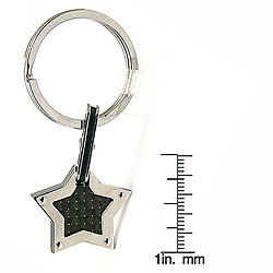 Black Carbon Fiber Star Key Ring