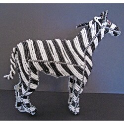 Bead and Wire Zebra Sculpture (South Africa)