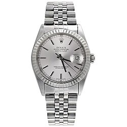 Pre-owned Rolex Datejust Men's Steel Silver Dial Watch