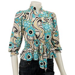 Simply Irresistible Women's Printed Shirred-waist Top