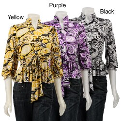 Simply Irresistible Psychedelic Print Shirred Top