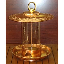 Copper Hanging Bird Feeder 