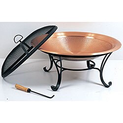 Copper-hammered 30-inch Firepit