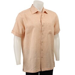 Joseph Abboud Men's Short-sleeve Linen Shirt