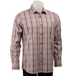 Calvin Klein Men's Long-sleeve Plaid Woven Shirt