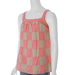 Cute Options Junior's Patchwork Pattern Pinafore Top