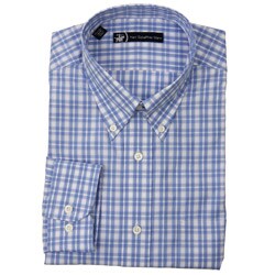 Hart Schaffner Marx Men's Blue Check Long-sleeve Shirt
