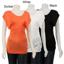 FINAL SALE Kische Women's Pleated Neck Top